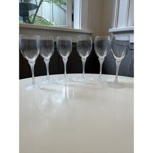 Cristal D’Arques-Durand Uzes Satine Small Wine Sherry Cordial Glasses, Set Of 6